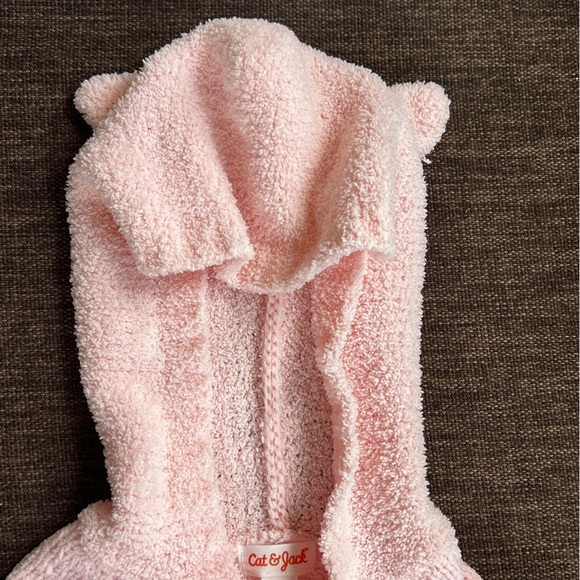 Cat and Jack Pink Hooded Baby Sweater 12-18 months - Picture 3 of 4